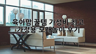 육아맘 꿀템! 가성비 최고 가정용 모래놀이 후기