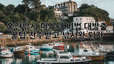 홍간낚시🎣 마스터 비법 대방출! 꿀팁🍯 전수받고 낚시왕👑 되자!